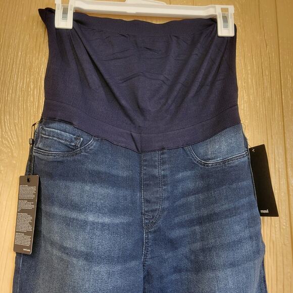 Mavi Clare Womens Maternity Jeans Deep Shanti Supersoft Straight Leg 29/28 - Picture 3 of 8